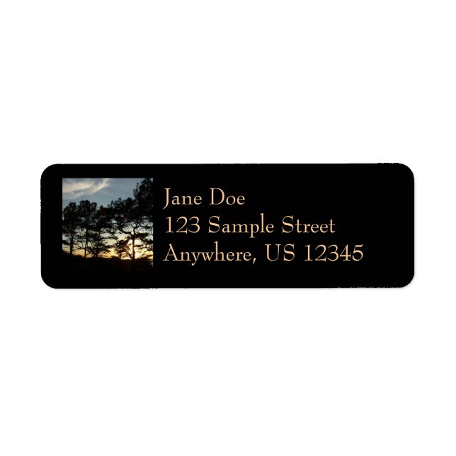 Torrey Pine Sunset II California Landscape Label (Front)