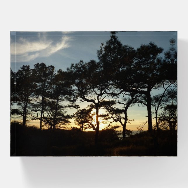Torrey Pine Sunset II California Landscape Paperweight (Front)