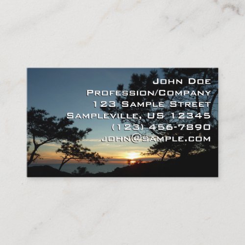 Torrey Pine Sunset III California Landscape Business Card
