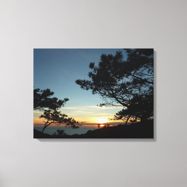 Torrey Pine Sunset III California Landscape Canvas Print (Front)