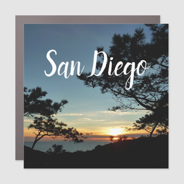 Torrey Pine Sunset III California Landscape Car Magnet (Front)