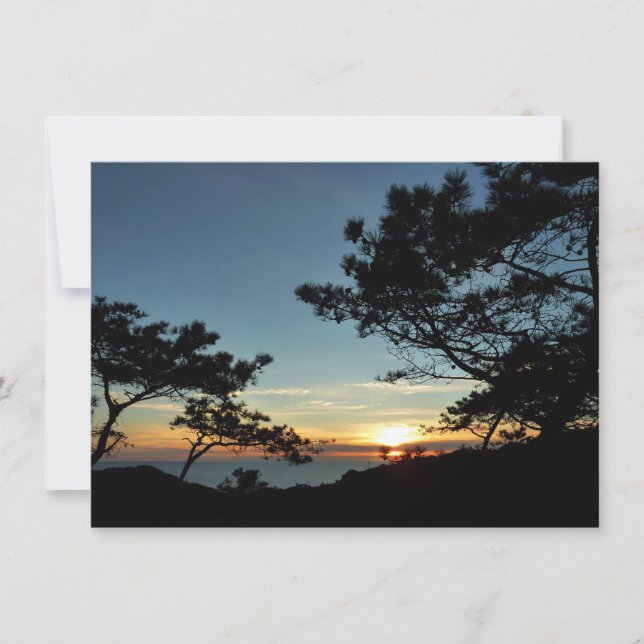 Torrey Pine Sunset III California Landscape Card (Front)