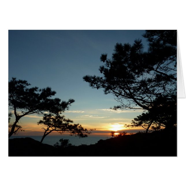 Torrey Pine Sunset III California Landscape Card (Front Horizontal)