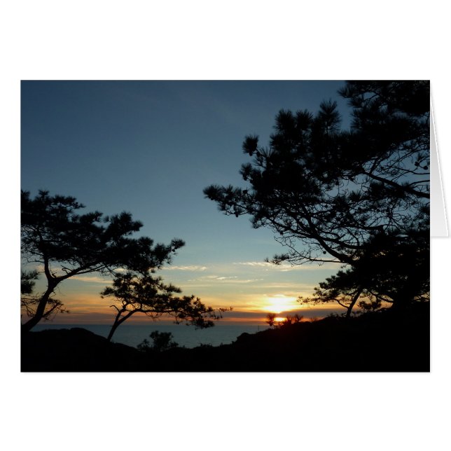 Torrey Pine Sunset III California Landscape Cards (Front Horizontal)