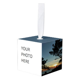Torrey Pine Sunset III California Landscape Cube Ornament