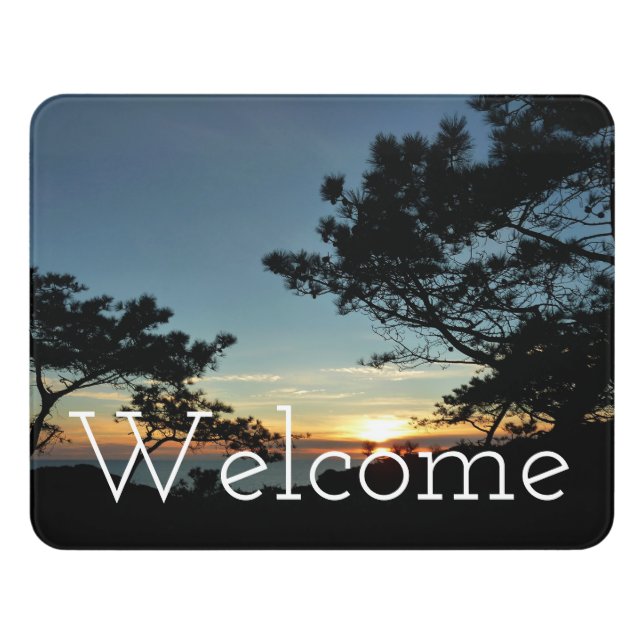 Torrey Pine Sunset III California Landscape Door Sign (Contemporary Front)