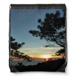 Torrey Pine Sunset III California Landscape Drawstring Bag