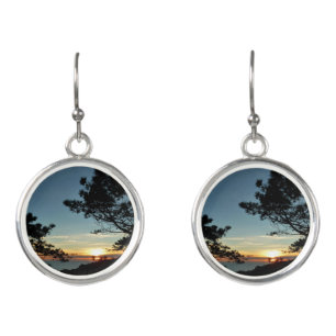 Torrey Pine Sunset III California Landscape Earrings