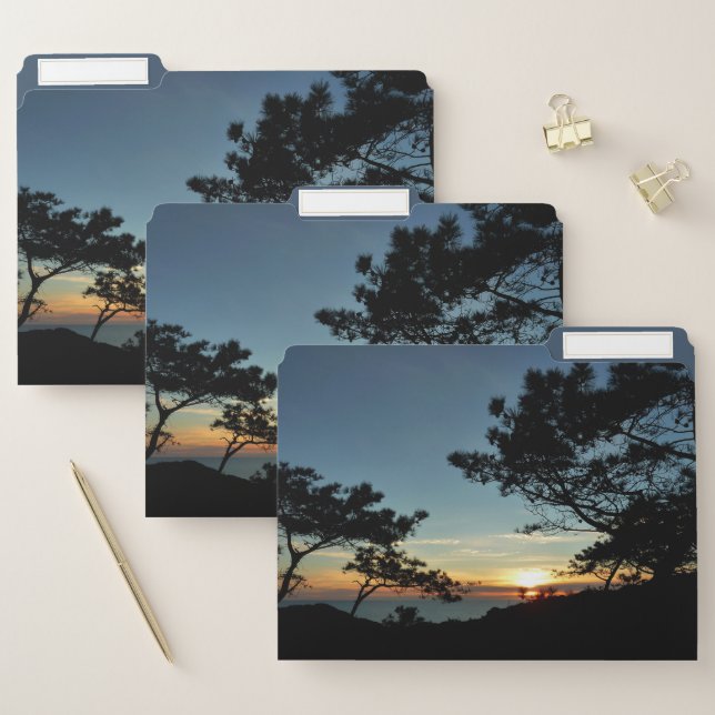 Torrey Pine Sunset III California Landscape File Folder (Set)