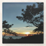 Torrey Pine Sunset III California Landscape Glass Coaster