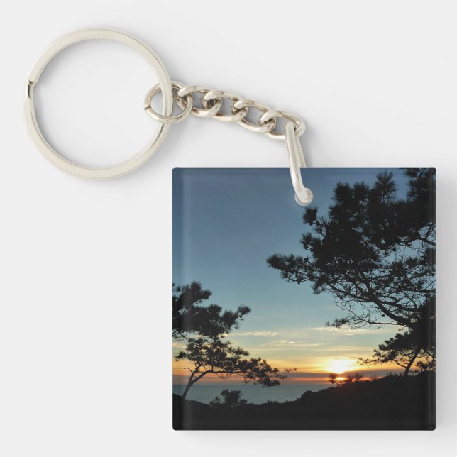 Torrey Pine Sunset III California Landscape Keychain (Front)