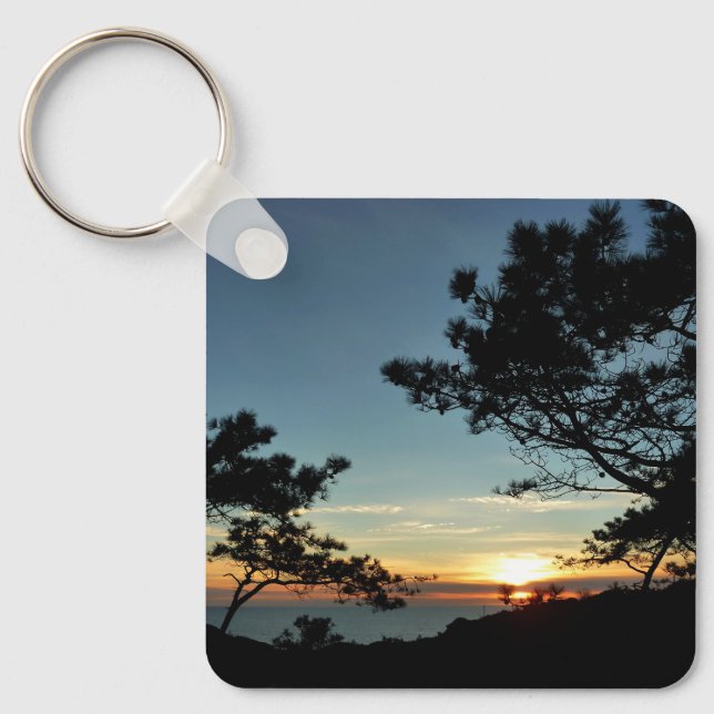 Torrey Pine Sunset III California Landscape Keychain (Front)