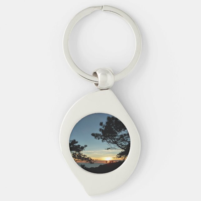 Torrey Pine Sunset III California Landscape Keychain (Front)