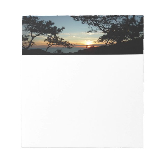 Torrey Pine Sunset III California Landscape Notepad (Front)
