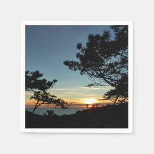 Torrey Pine Sunset III California Landscape Paper Napkins