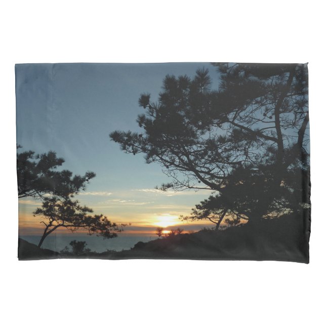 Torrey Pine Sunset III California Landscape Pillow Case (Front)