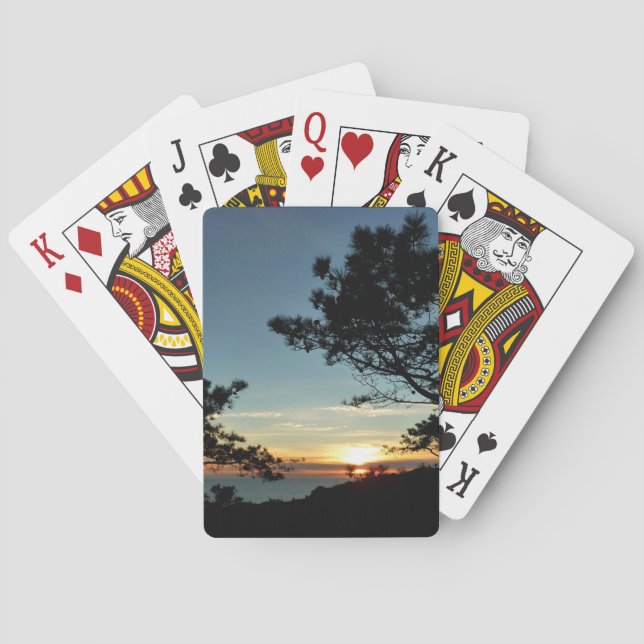 Torrey Pine Sunset III California Landscape Poker Cards (Back)
