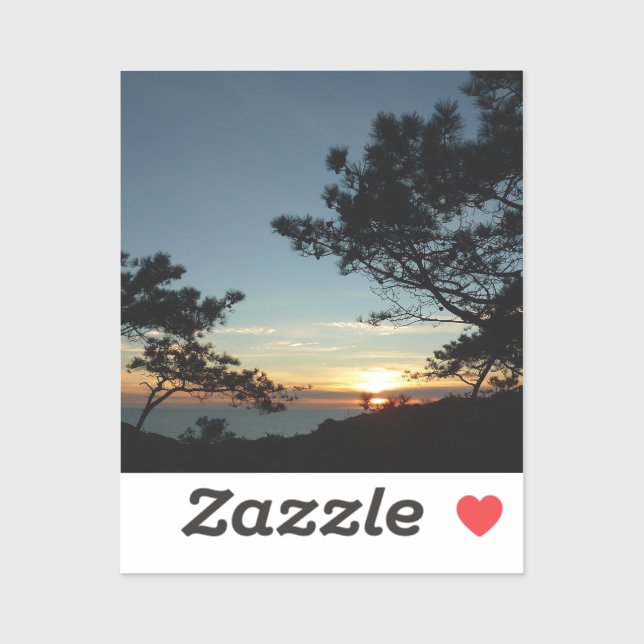 Torrey Pine Sunset III California Landscape Sticker (Sheet)