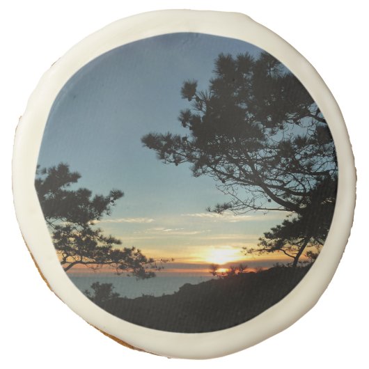 Torrey Pine Sunset III California Landscape Sugar Cookie (Front)