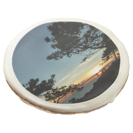 Torrey Pine Sunset III California Landscape Sugar Cookie (Angled)