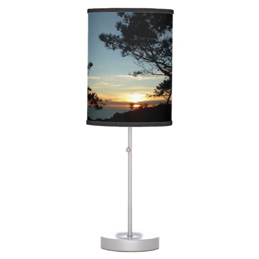 Torrey Pine Sunset III California Landscape Table Lamp (Front)