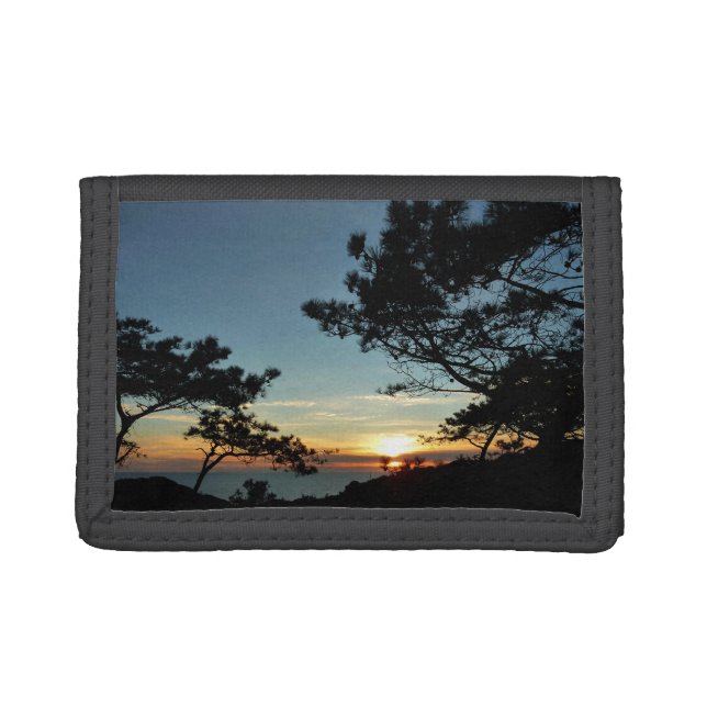 Torrey Pine Sunset III California Landscape Trifold Wallet (Front)