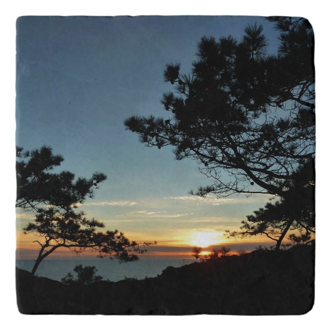 Torrey Pine Sunset III California Landscape Trivet (Front)