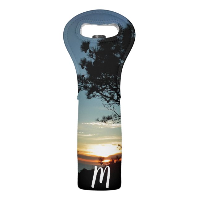 Torrey Pine Sunset III California Landscape Wine Bag (Front)