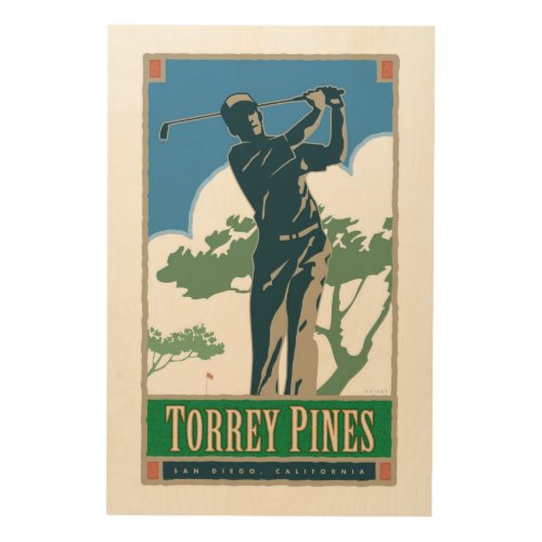 Torrey Pines Golf Course Wood Wall Art