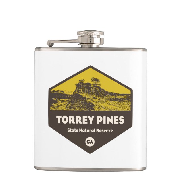 Torrey Pines State Reserve California Flask (Front)