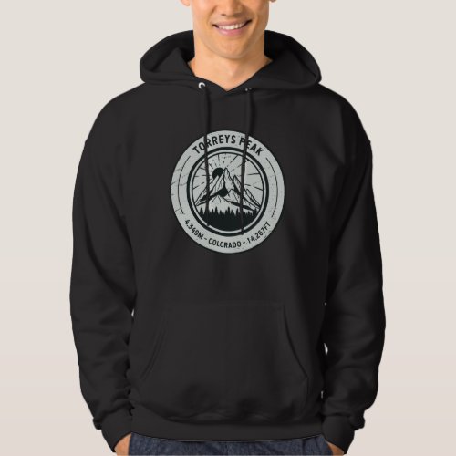 Torreys Peak Colorado Hiking Skiing Travel Hoodie