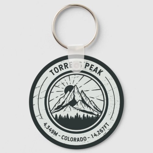 Torreys Peak Colorado Hiking Skiing Travel  Keychain