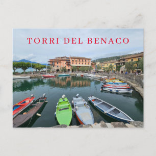 Torri del Benaco harbor view postcard