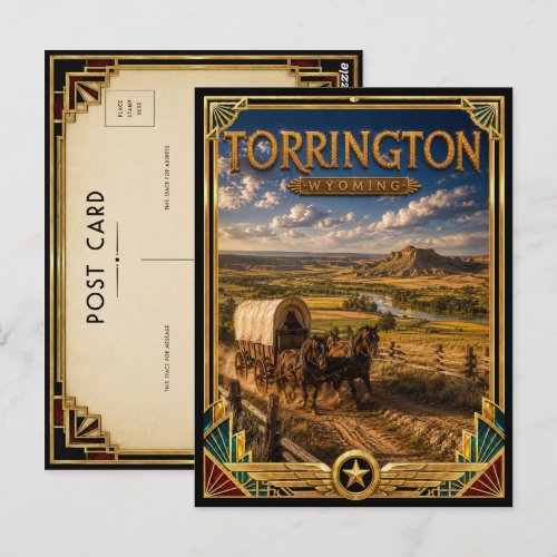 Torrington Wyoming Vintage Art Deco Golden Age Postcard