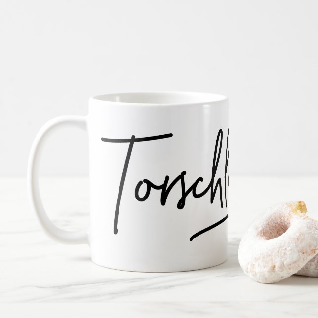 Torschlusspanik, Awesome German Word, German Coffee Mug (With Donut)