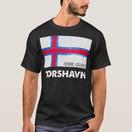 Torshavn Faroe Islands Flag   Torshavn  T_Shirt