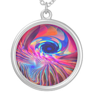 Torsion Wave Silver Plated Necklace