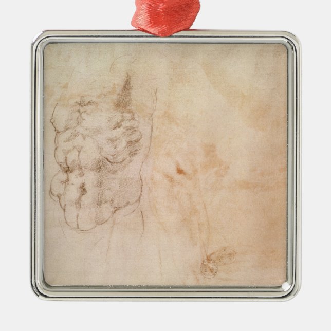 Torso Study Metal Ornament (Front)