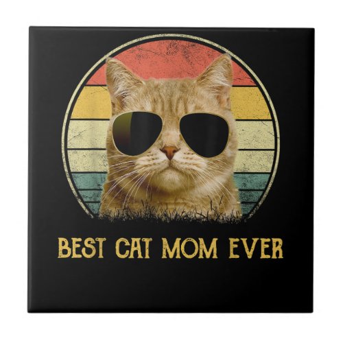 Tortie Cat Design Best Tortie Mom Gift  Copy Ceramic Tile