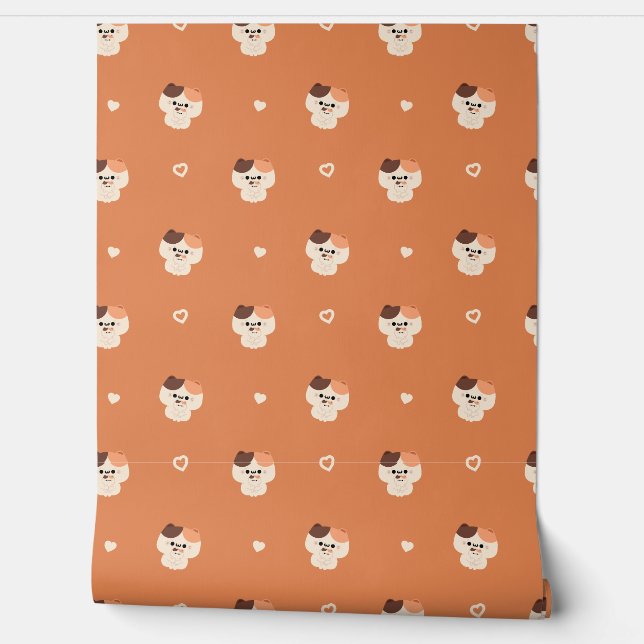 Tortie Cat Love Wallpaper (Unrolling)