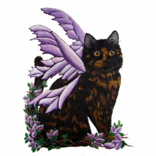 Tortie Fairy Cat Statuette