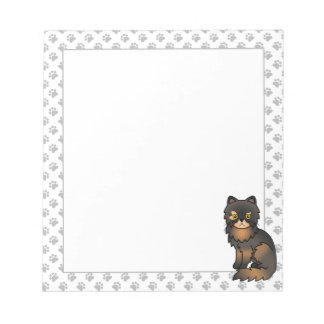 Tortie Point Persian Cute Cartoon Cat Illustration Notepad