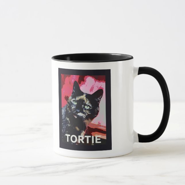 Tortie Ringer Mug (Right)