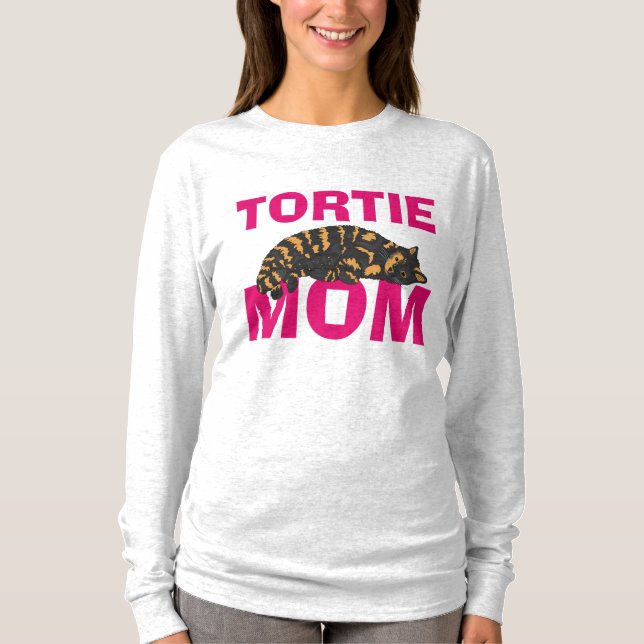 TORTIE tortoiseshell CAT MOM T-Shirts (Front)