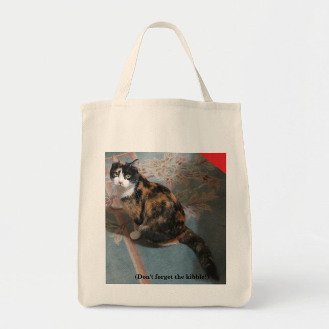Tortie Tuesday Grocery Tote Bag (Front)