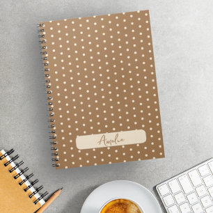 Tortilla Brown and beige polka dots Notebook