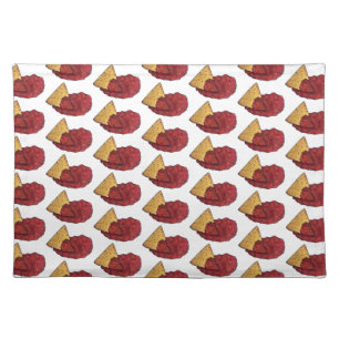 Tortilla Chips and Dip Tomato Salsa Mexican Food Cloth Placemat