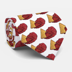 Tortilla Chips and Dip Tomato Salsa Mexican Food Neck Tie