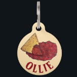 Tortilla Chips and Dip Tomato Salsa Mexican Food Pet ID Tag<br><div class="desc">Food-themed design features an original marker illustration of a tortilla chip and a scoop of spicy salsa. Ideal for your favorite foodie or fan of Mexican cuisine. This chips and salsa illustration is also available on other products. Don't see what you're looking for? Need help with customization? Contact Rebecca to...</div>