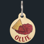 Tortilla Chips and Dip Tomato Salsa Mexican Food Pet ID Tag<br><div class="desc">Food-themed design features an original marker illustration of a tortilla chip and a scoop of spicy salsa. Ideal for your favorite foodie or fan of Mexican cuisine. This chips and salsa illustration is also available on other products. Don't see what you're looking for? Need help with customization? Contact Rebecca to...</div>